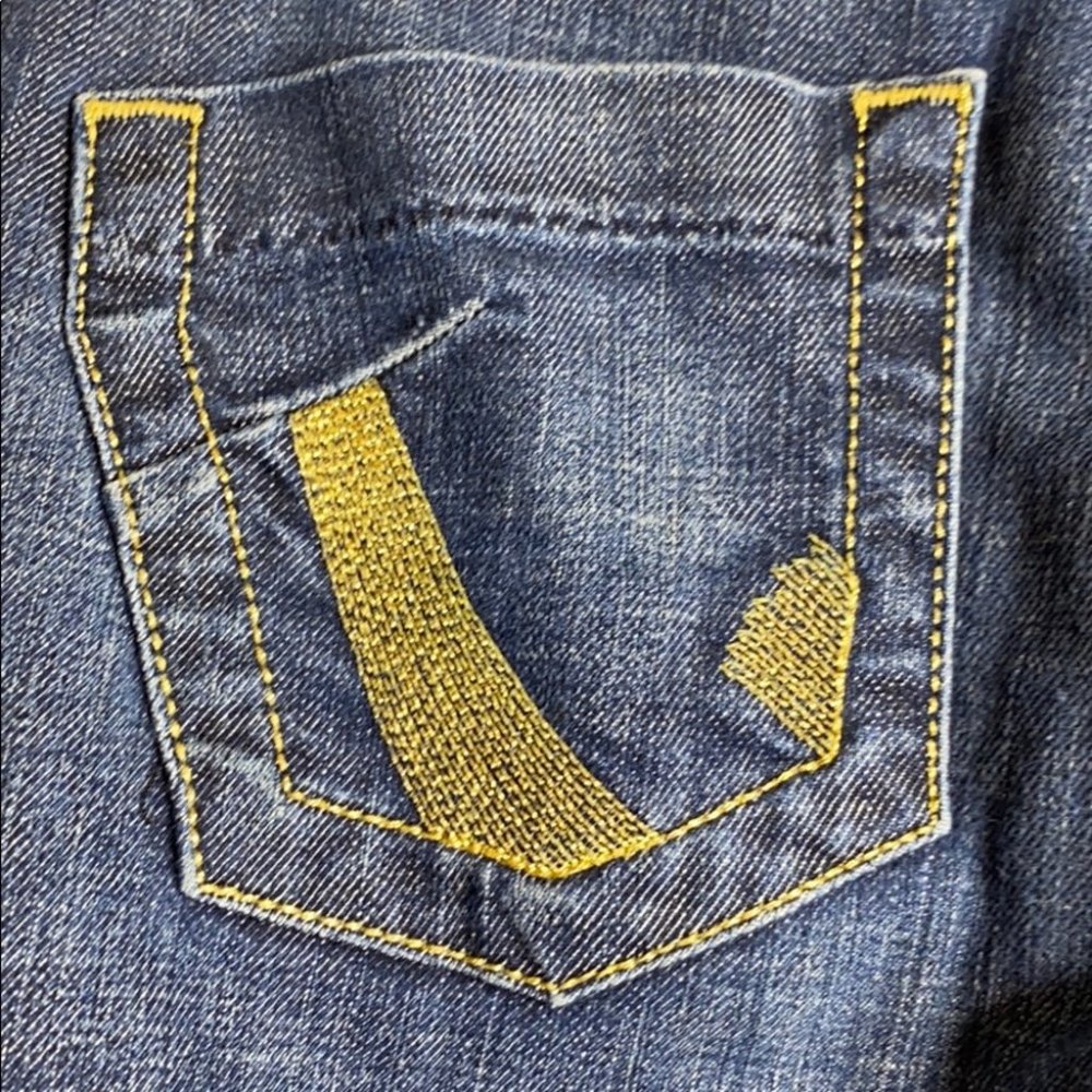 Dry Aged Denim James Jeans Antique Gold Bootleg - Picture 6 of 16